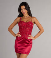 Karla Corset Satin Mini Dress