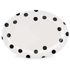 Deco Dot 14" Oval Serving Platter