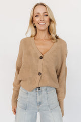 Gracie Knit Cardigan | Light Camel