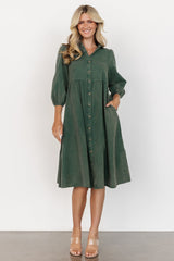 Sari Babydoll Dress | Green