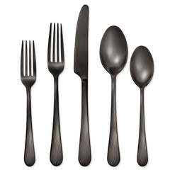 Mirabella Satin Gunmetal 30-Piece Flatware Set