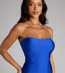Fabulous Allure Strapless Bodycon Midi Dress