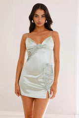 Magnetic Connection Satin Mini Dress