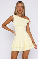 Lovey Dovey Mini Dress Lemon