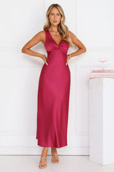 Doing The Most Satin Maxi Dress