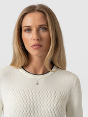 Honeycomb Rib Sweater - Cream