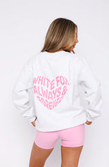 Head Over Heart Oversized Sweater Grey Marle