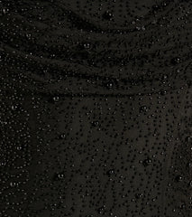 Klara Cowl Neck Faux Pearl Bead Column Dress