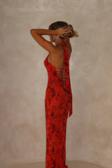 Azores Maxi Dress Scarlet Mirage
