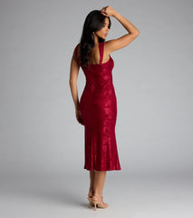 Laced in Drama Floral Midi Dress