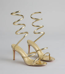 Golden Hour Spiral Stiletto Heels