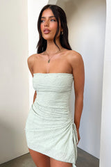 Shari Strapless Mini Dress - Sage