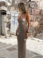 UMBRA MAXI DRESS TAN & WHITE