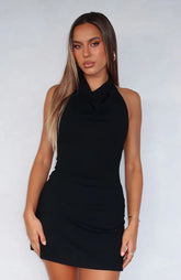 Eternal Glow Mini Dress Black