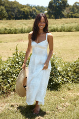 Porcelain Princess Maxi Dress White