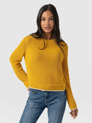 Remy Crop Sweater - Yellow