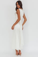 Meliza Keyhole Bust Maxi Dress Oyster