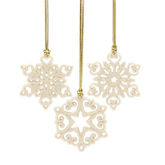 Mini Snowflake 3-Piece Ornament Set