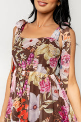 Anita Maxi Dress | Brown Multi Floral