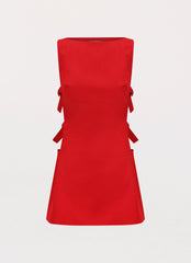 Cherish You Buckle Mini Dress - Red