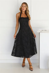 Disco Daze Halter Midi Dress