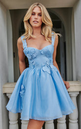 Amalie The Label - Lilou Flower Detail Corset Mini Dress