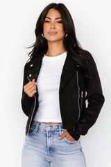 Marisa Faux Suede Jacket | Black