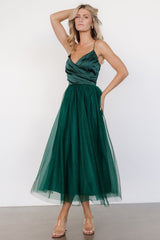 Shonda Sparkle Midi Dress | Emerald