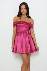 Luxe Language Off Shoulder Mini Dress