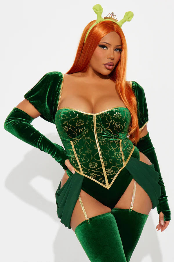 Sexy Ogre Princess 5 Piece Costume Set - Green