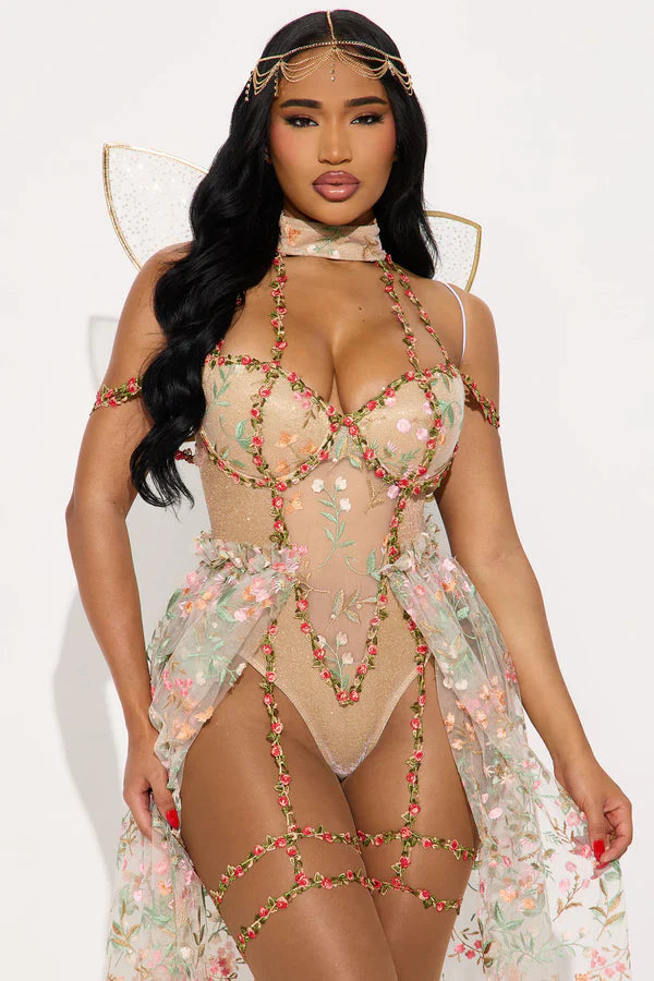 Woodland Nymph 3 Piece Costume Set - Pink/combo