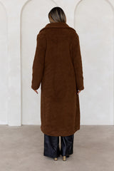 Luxe Teddy Coat Chocolate