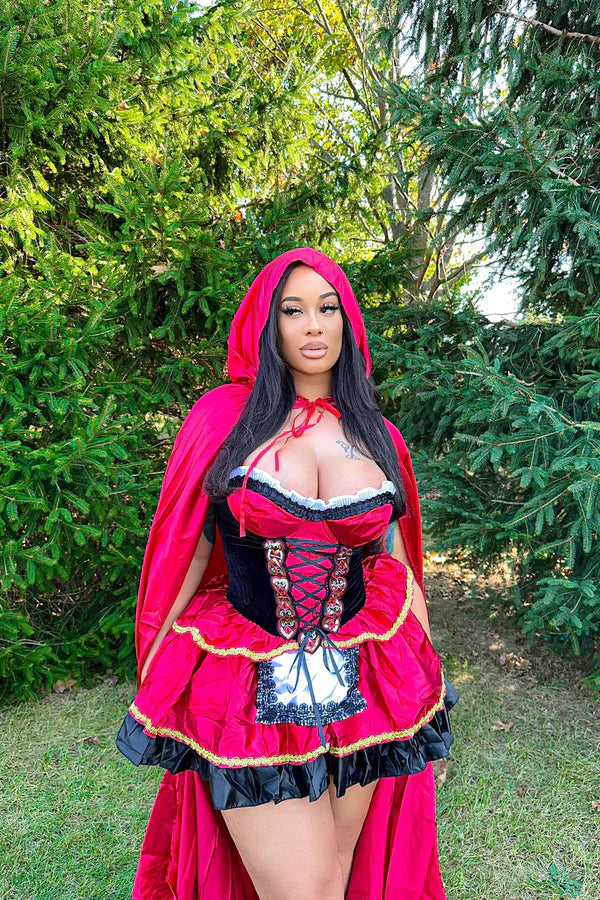 Sweet Little Red 2 Piece Costume Set - Red/Black