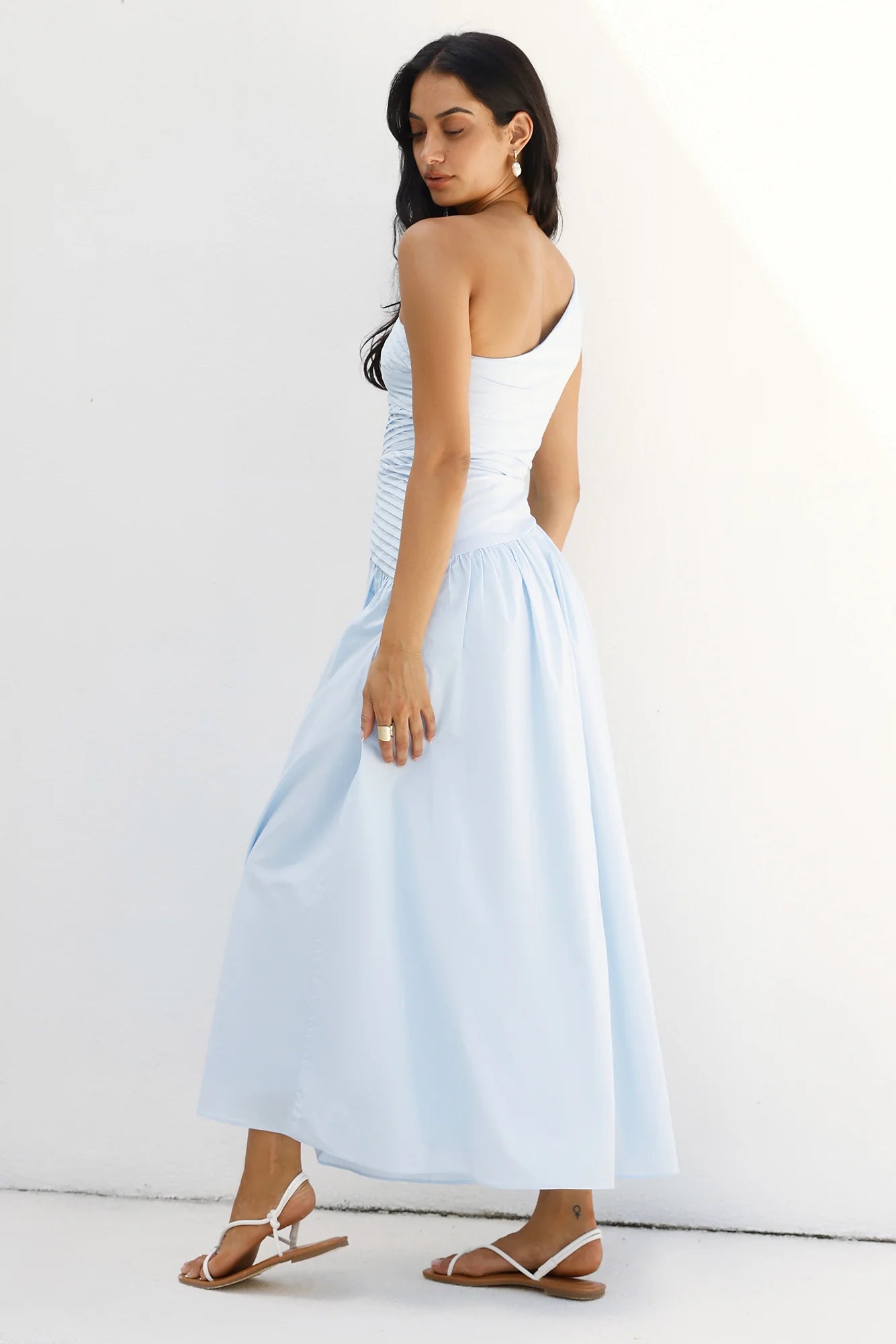 Seashell Moments One Shoulder Maxi Dress