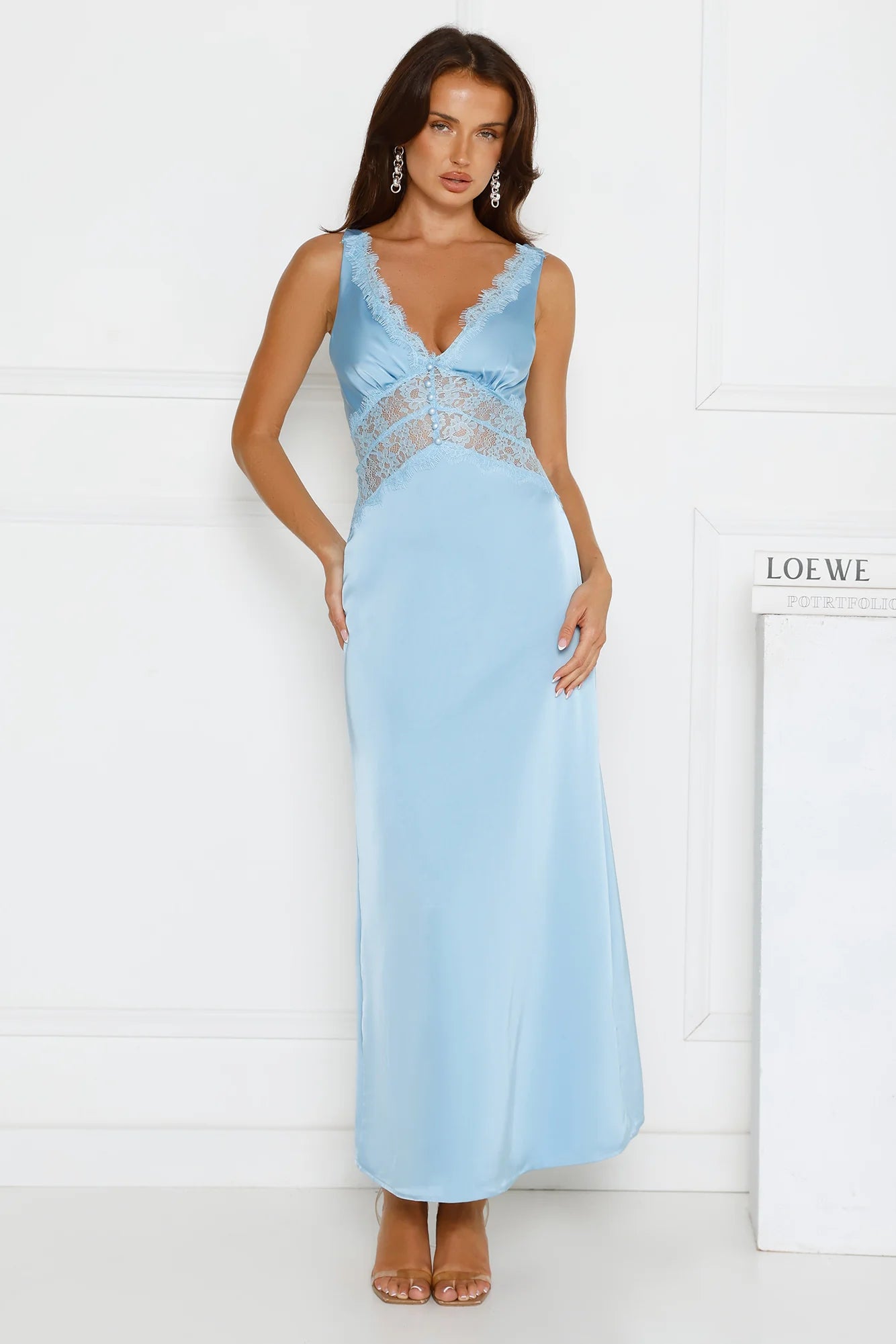 Softly In Season Satin Maxi Dress