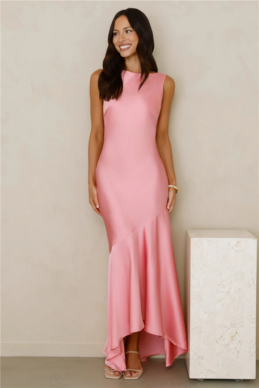 Bespoke Beauty Satin Maxi Dress