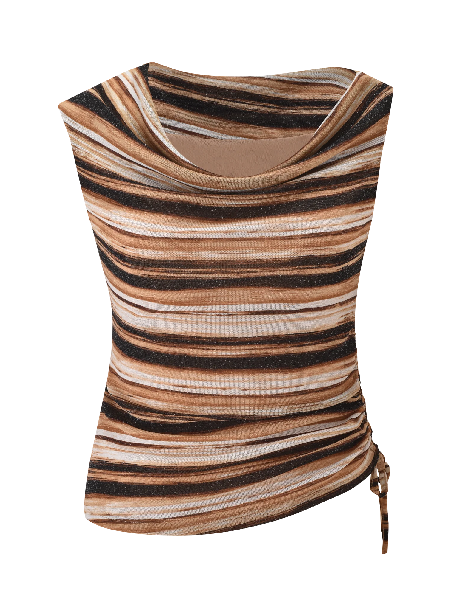 Braelyn Top - Brown Stripe
