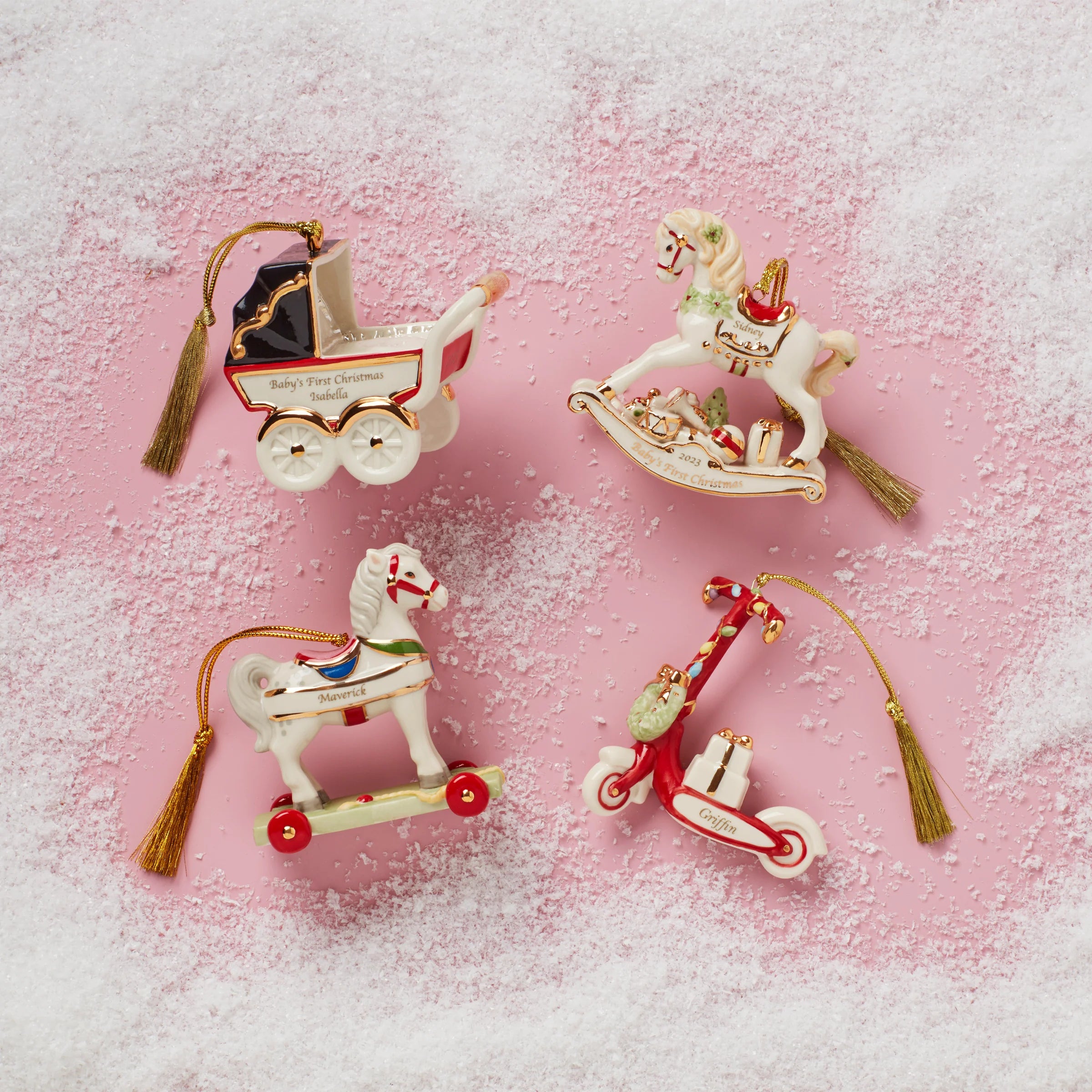 Personalized Vintage Pram Ornament