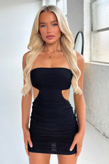 Pheobe Strapless Mini Dress - Black