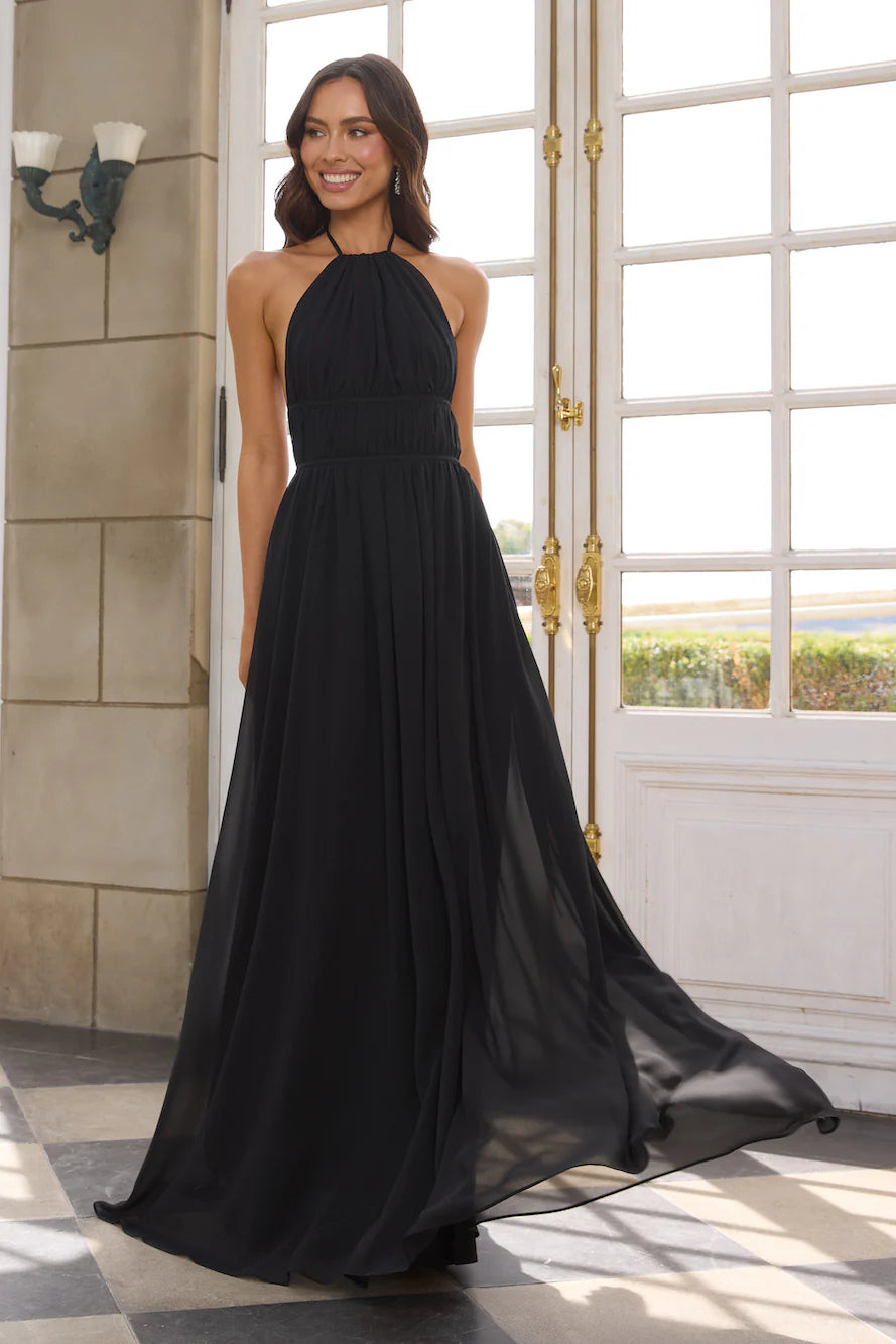 Luxuriously Stylish Halter Maxi Dress