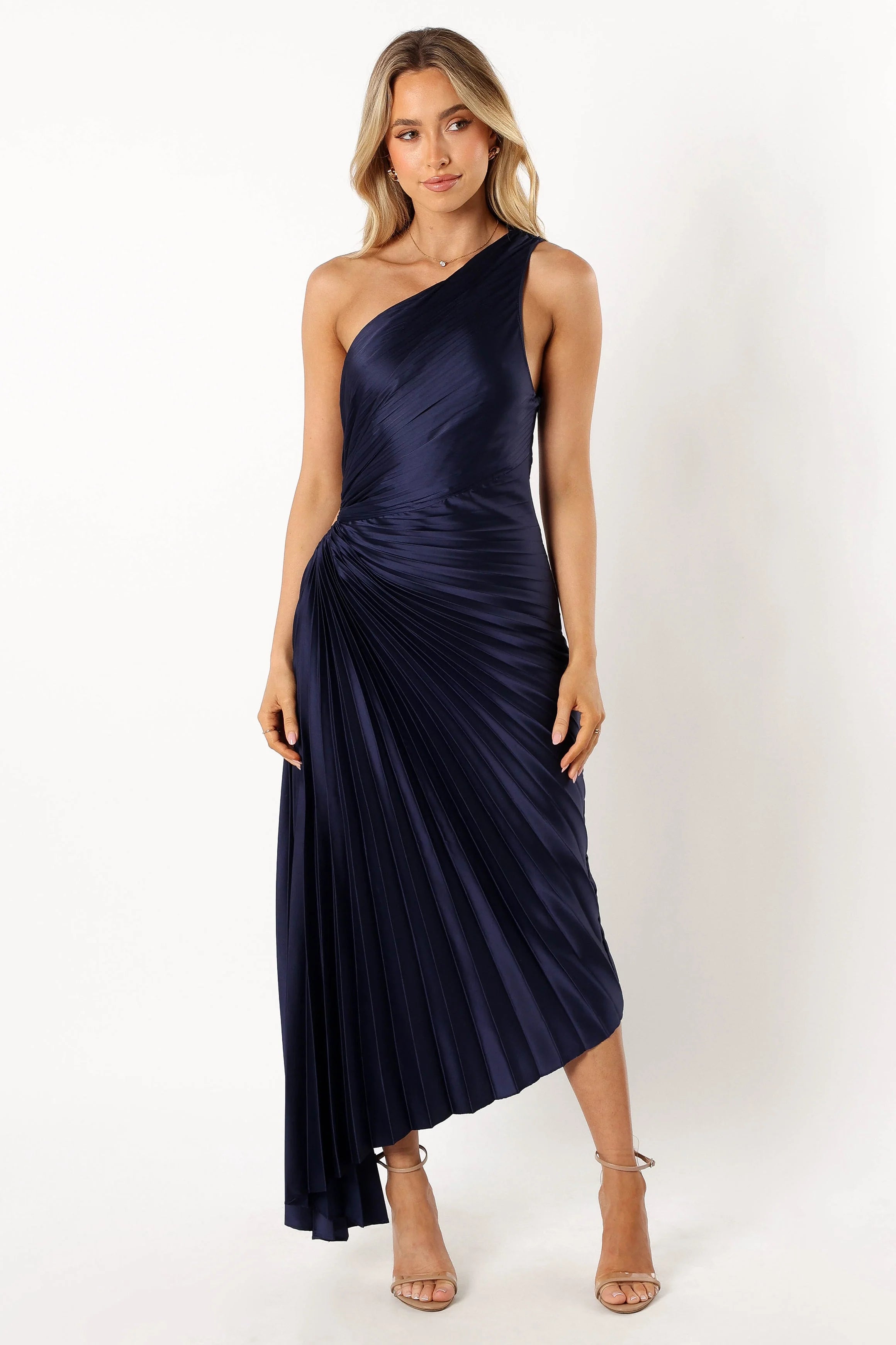 Kleo One Shoulder Maxi Dress - Navy