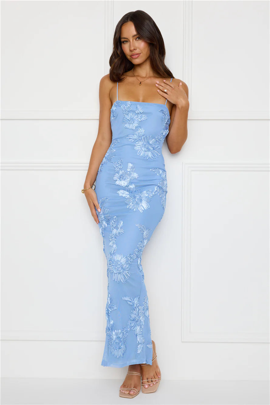 Amber Zest Mesh Maxi Dress