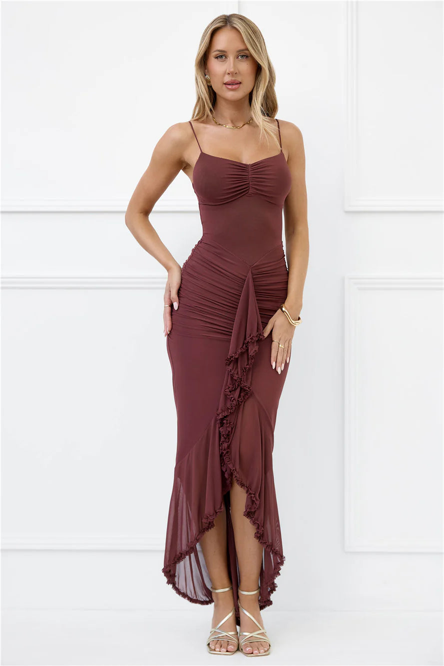 Shimmer In The Dark Mesh Maxi Dress