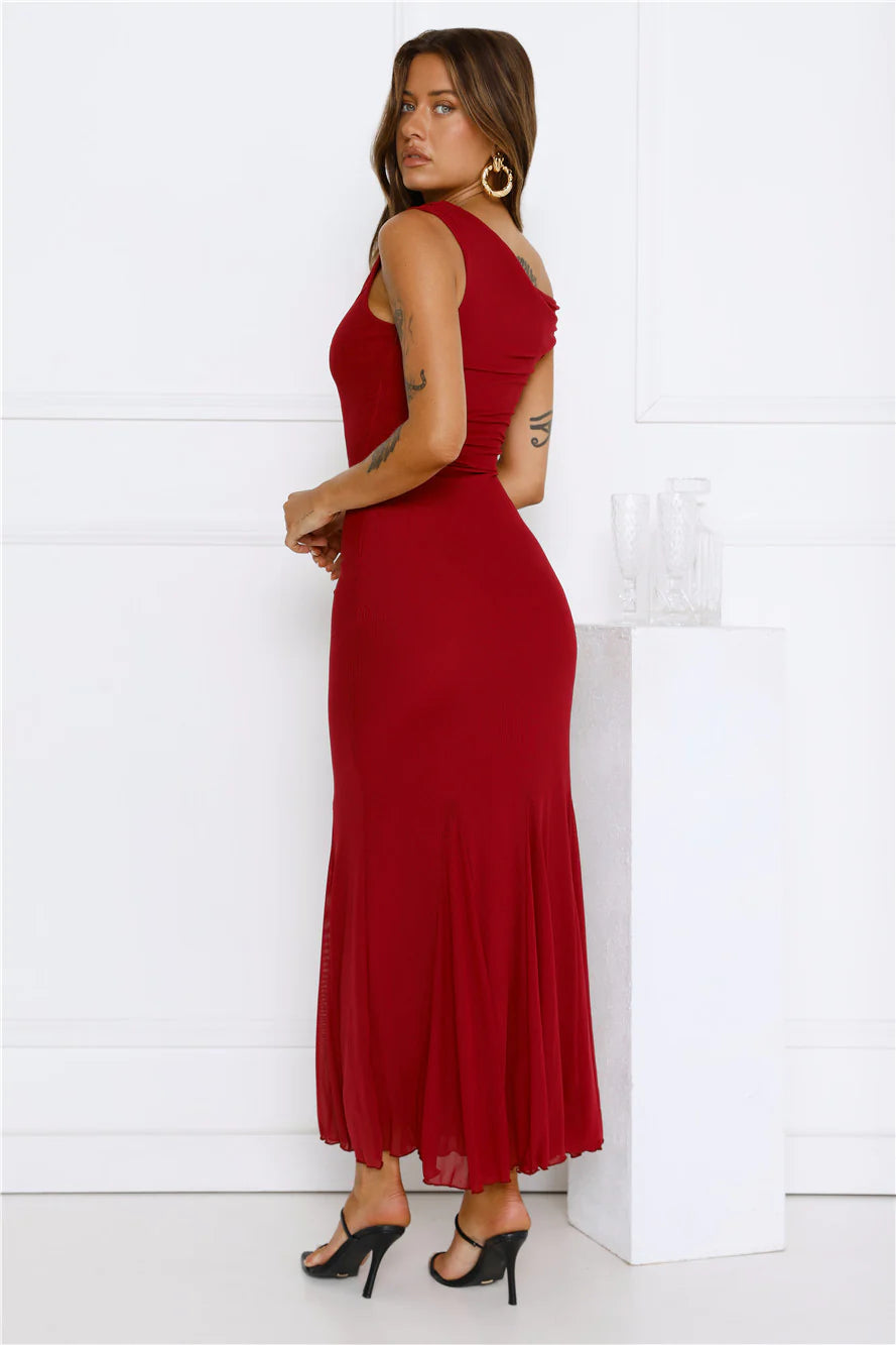 Moonlit Mischief Mesh Maxi Dress