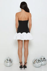 After Hour Sparkle Satin Strapless Mini Dress