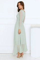 Darling At Dusk Long Sleeve Maxi Dress Sage