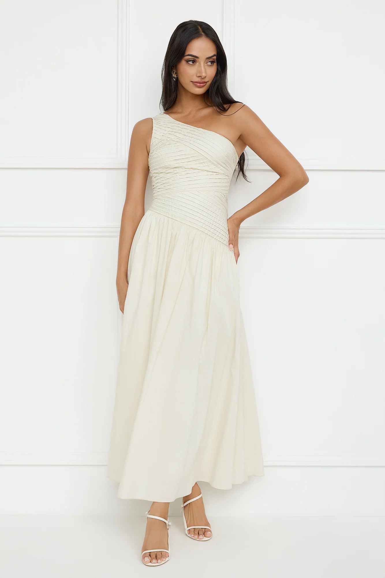 Seashell Moments One Shoulder Maxi Dress