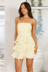 Behind The Scenes Mini Dress Yellow