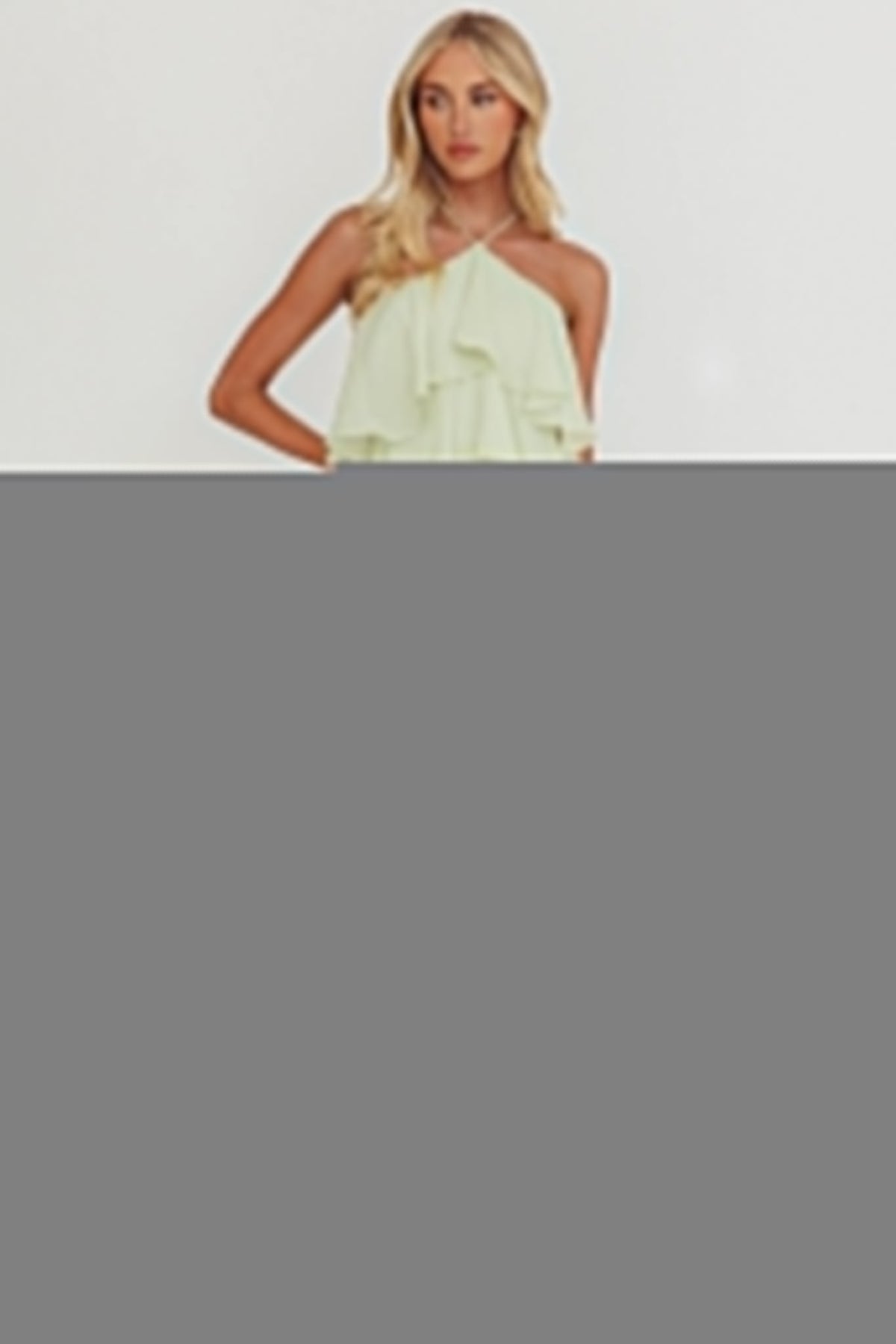 Darylyn Tiered Ruffle Maxi Dress Sage