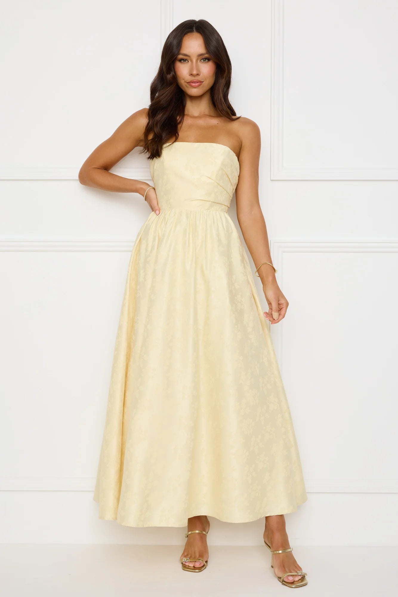 Dancing In Magic Strapless Maxi Dress